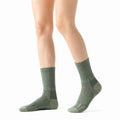 Calze sportive unisex 35-38 verdi in maglia a costine traspiranti