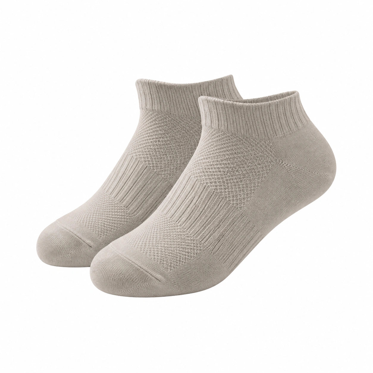 Calzini alla caviglia 43-46 beige in maglia a coste per uso quotidiano