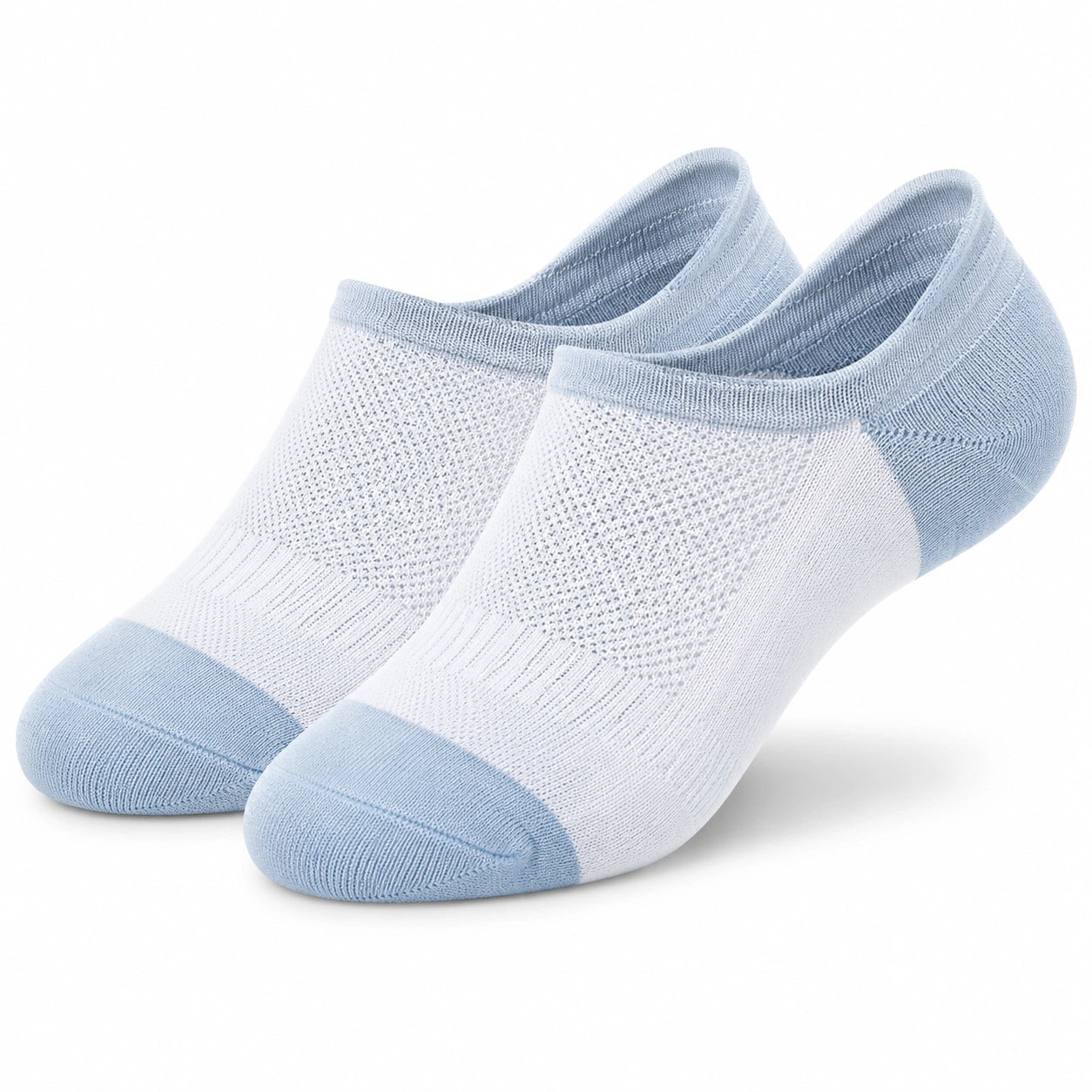 Calzini invisibili 39-42 in tessuto bianco e azzurro - traspiranti sportivi