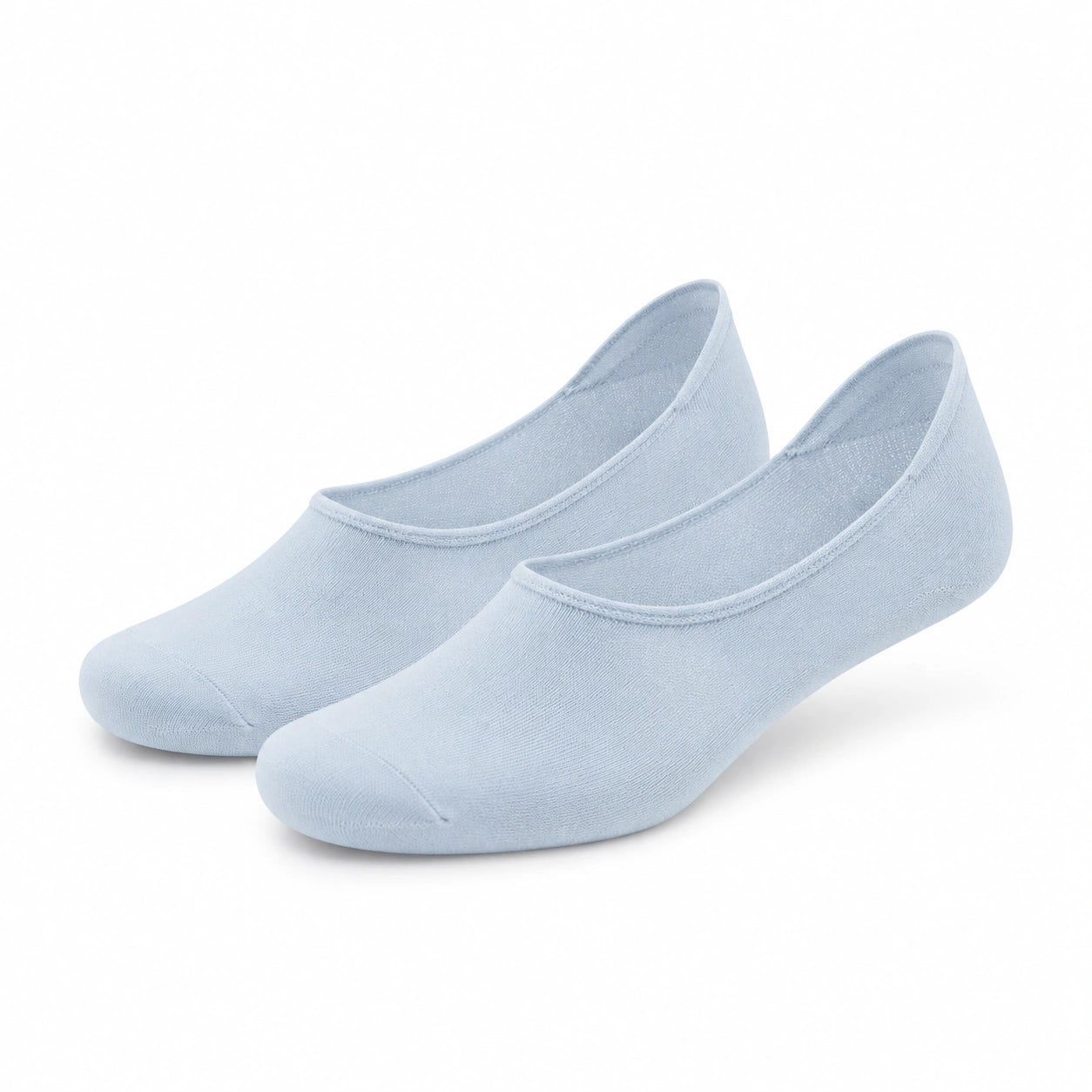 Calze corte 43-46 in tessuto azzurro - modello invisibile elasticizzato