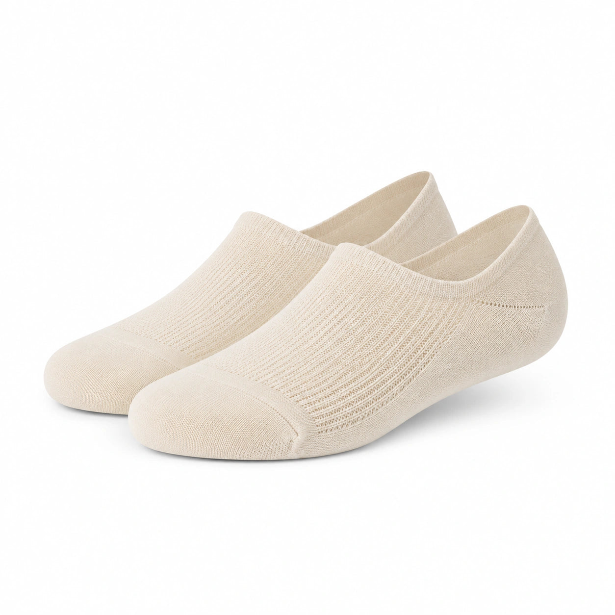 Calzini invisibili 43-46 in tessuto a maglia beige - traspiranti elasticizzati