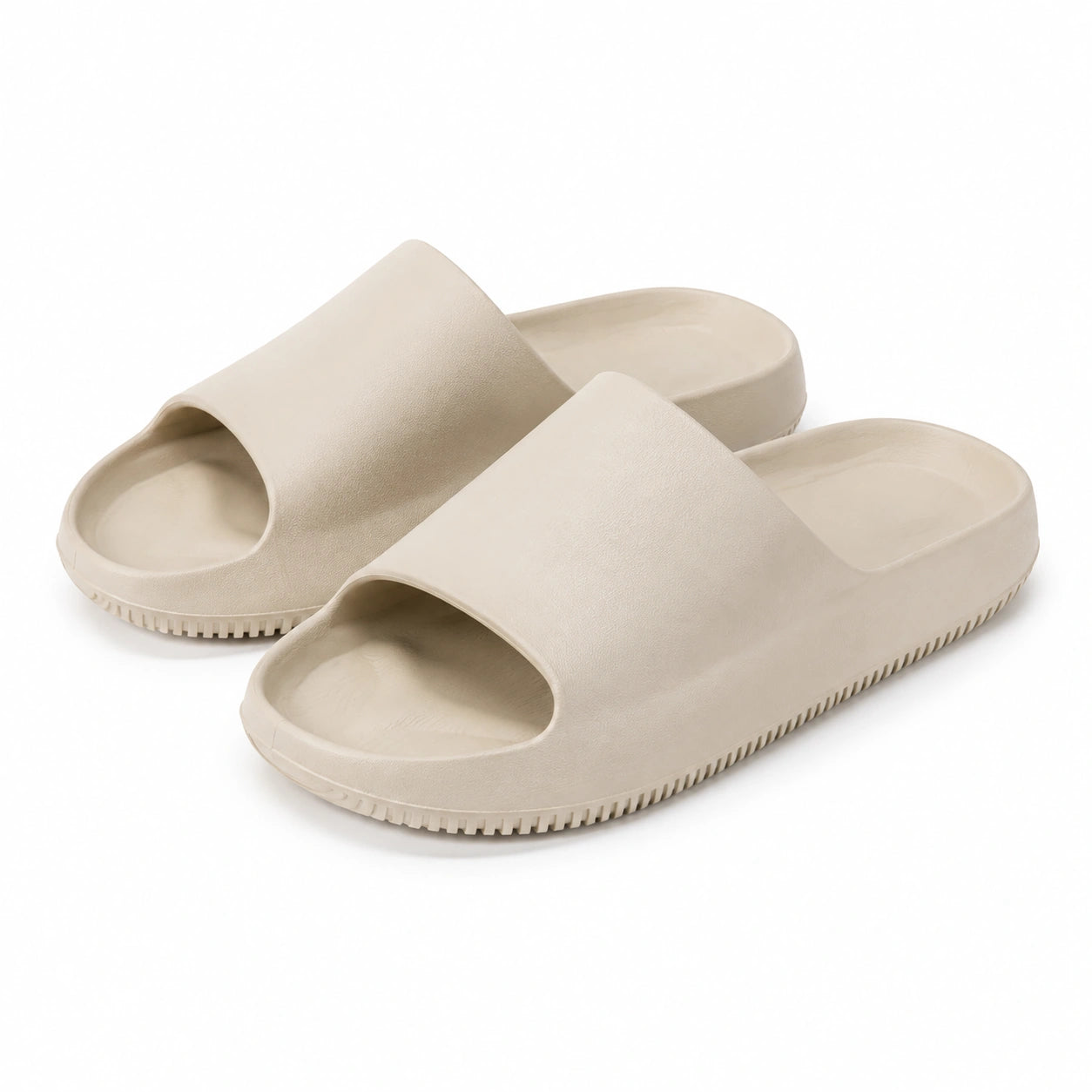 Ciabatte 38/39 in materiale sintetico beige - aperte con suola antiscivolo