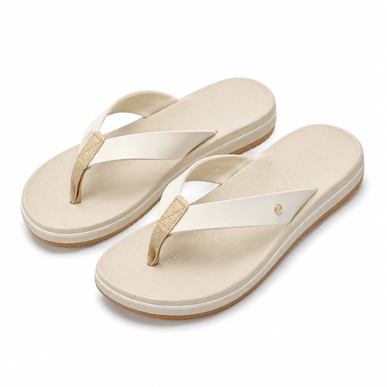 Infradito 38/39 beige in materiale sintetico - suola leggera per tempo libero