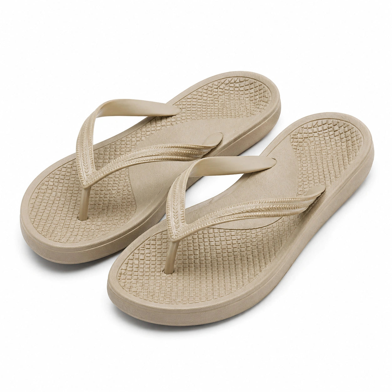 Infradito 38/39 beige in materiale sintetico per mare e piscina - suola testurizzata