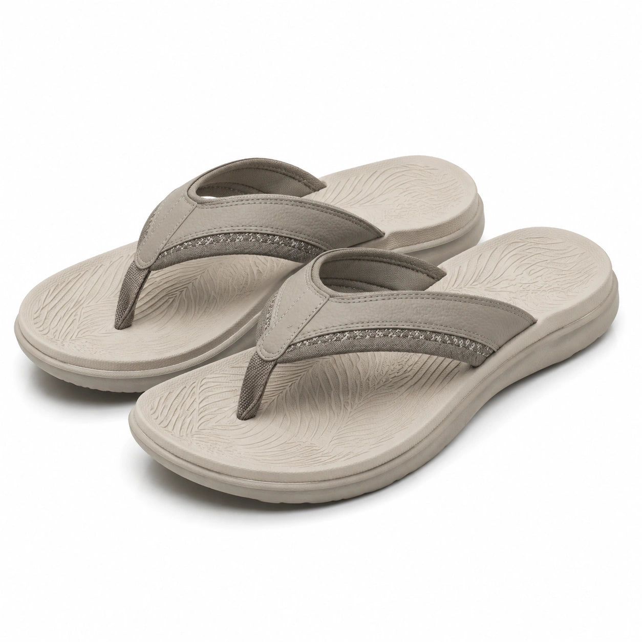 Infradito uomo beige in materiale sintetico taglie 40 41 - suola ammortizzata
